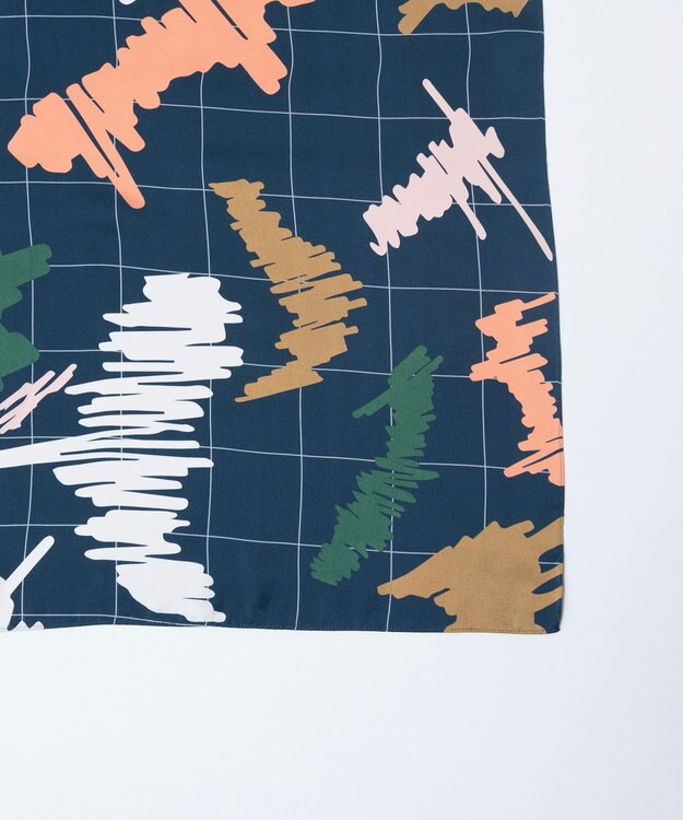 TRICOTE SILK SCARF/シルクスカーフ 39NAVY