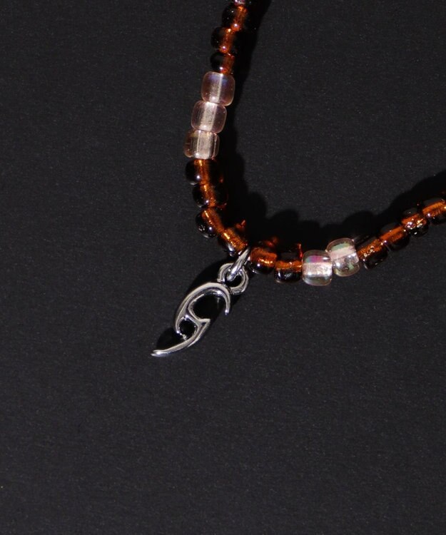 WEGO Mメタルモチーフビーズネックレス ブラウン