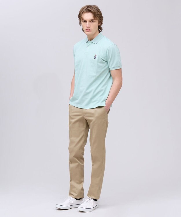 J.PRESS MEN 新デザイン【BULLDOG BOY / 8色展開】カノコレジメン ポロシャツ ライトグリーン系