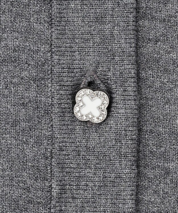 組曲 【先行予約】アトランダムビジューボタンカーディガン ライトグレー系