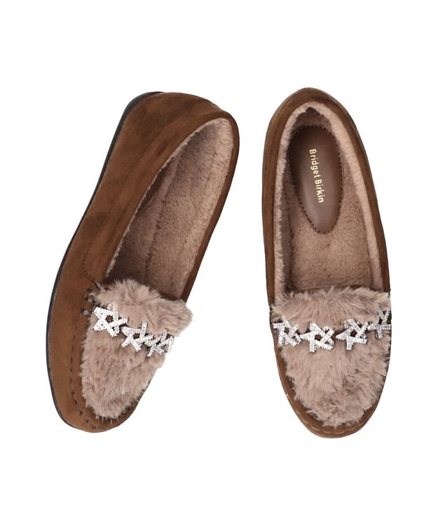 Bridget Birkin 【Bridget Birkin】ラインスタームートンシューズ オークスウェード