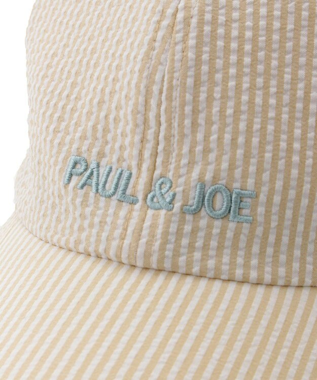 MOONBAT PAUL&JOE ACCESSOIRES(ポール&ジョー）ロゴ入り 深キャップ 帽子 ネコチャーム付 UVカット ライトイエロー