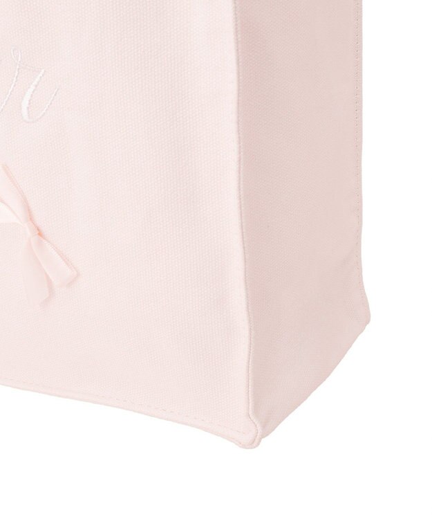 Maison de FLEUR リボンブランドロゴ刺繍スクエアトートバッグ Pink