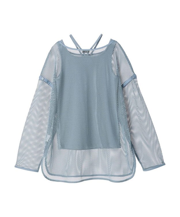 earth music&ecology ＳＥＴ２点メッシュプルオーバー＋タンクトップ Ivory