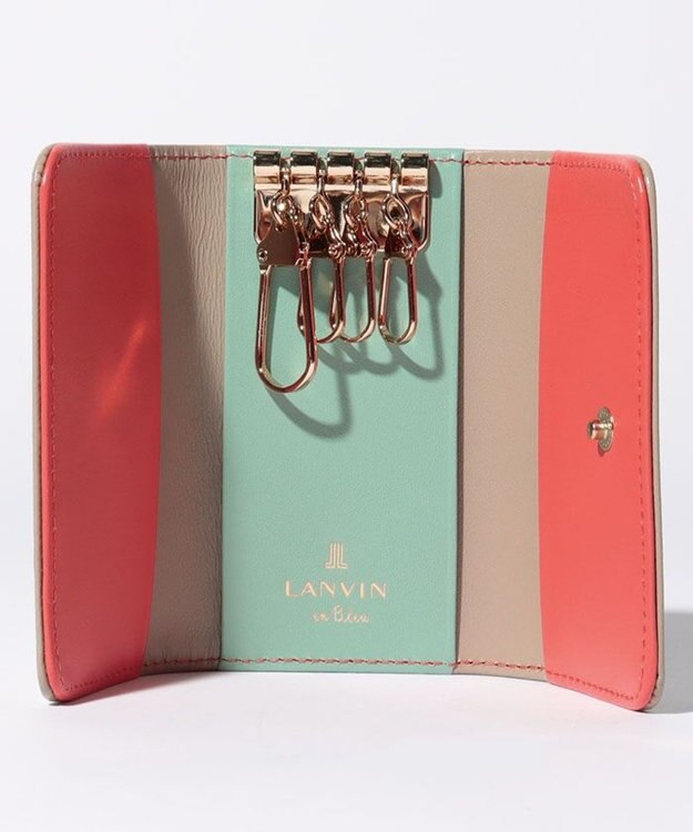 LANVIN en Bleu リュクサンブールカラー キーケース グレージュ