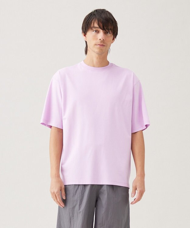 UNFILO MENS 【男女兼用】スマート ストレッチ ワイドTEE【ギフトにもおすすめ】 ピンク