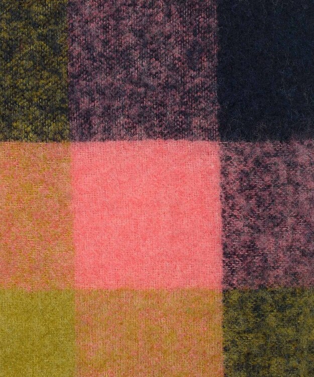 Paul Smith ソフトメリノ チェック マフラー オレンジ