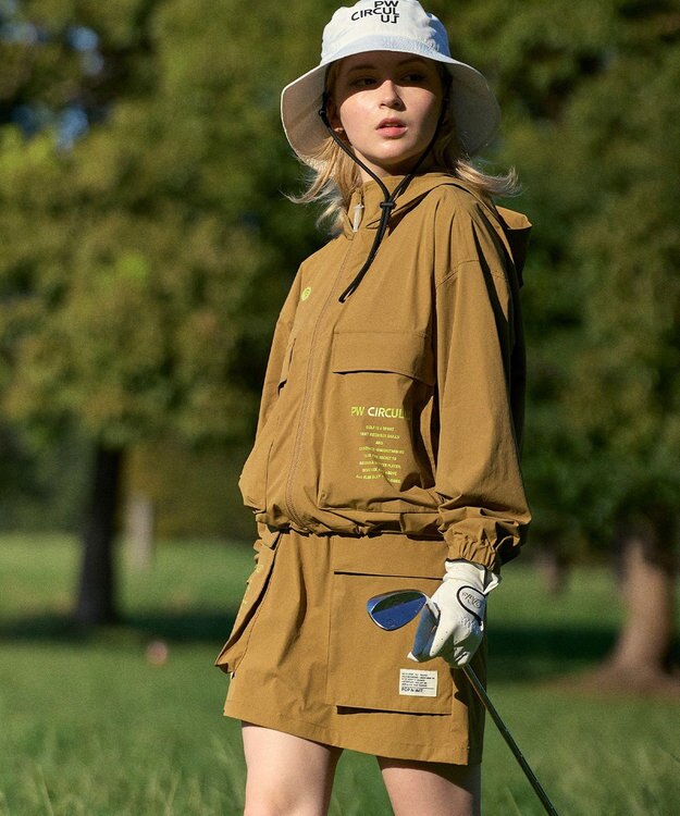 PW CIRCULUS 【撥水加工/軽量/ストレッチ】【WOMEN】ビッグポケット ブルゾン ベージュ系