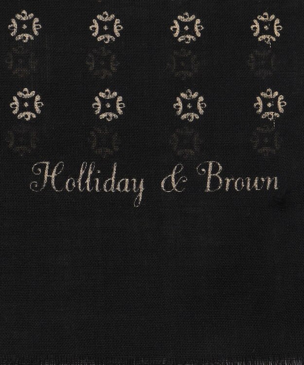 JOSEPH ABBOUD 【Holliday&Brown】クレストパターン ストール ブラック系5