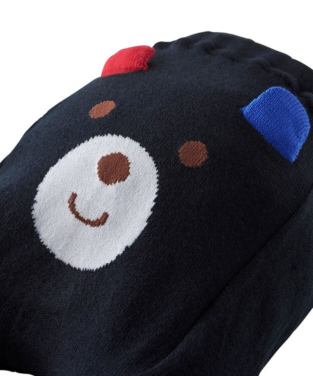 MIKI HOUSE HOT BISCUITS 【70-100cm】 顔ドン のびのび ベビースパッツ 黒