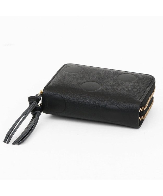 UNBILLION ペルケ perche / ドット型押し・ジャバラカードキーケース ブラック