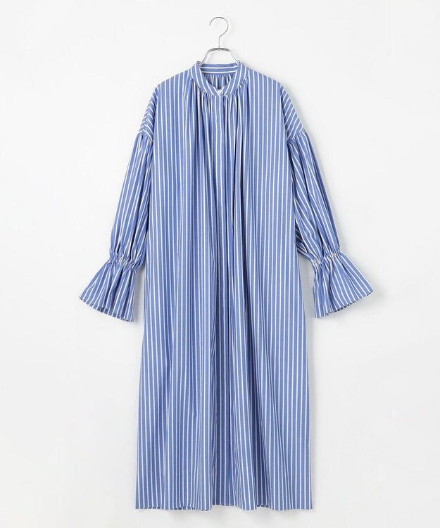 #Newans キャンディスリーブシャツワンピース ブルーストライプ