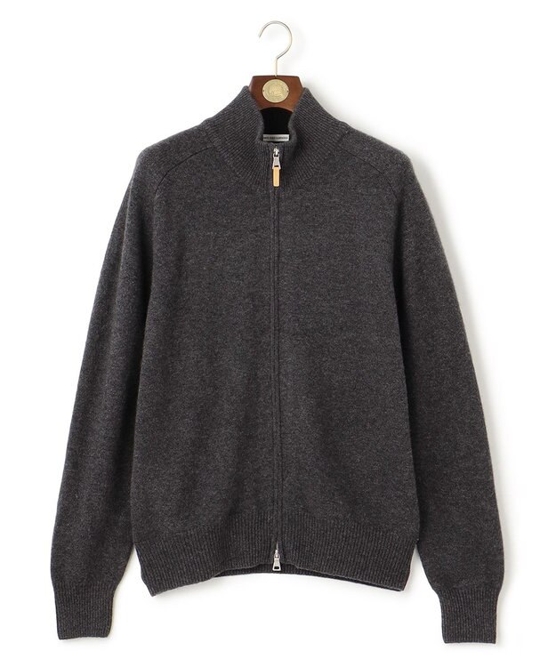J.PRESS MEN カシミア フルジップ カーディガン グレー系