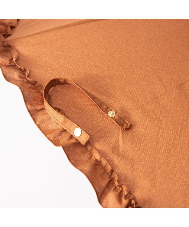 UNBILLION カシュネ cachenez / 【晴雨兼用】【日傘】 シャンプレーフリルトップレス折りたたみ傘 オレンジ