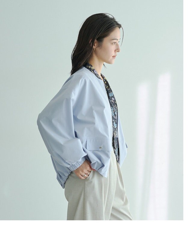 YECCA VECCA [撥水]バルーンブルゾン Sax