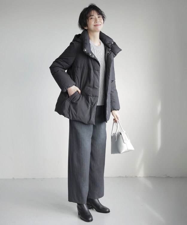 J.PRESS LADIES L 【WEB限定カラーあり・洗える】EIGER CORD ALAN クルーネックプルオーバー ニット 【WEB限定】トップグレー系