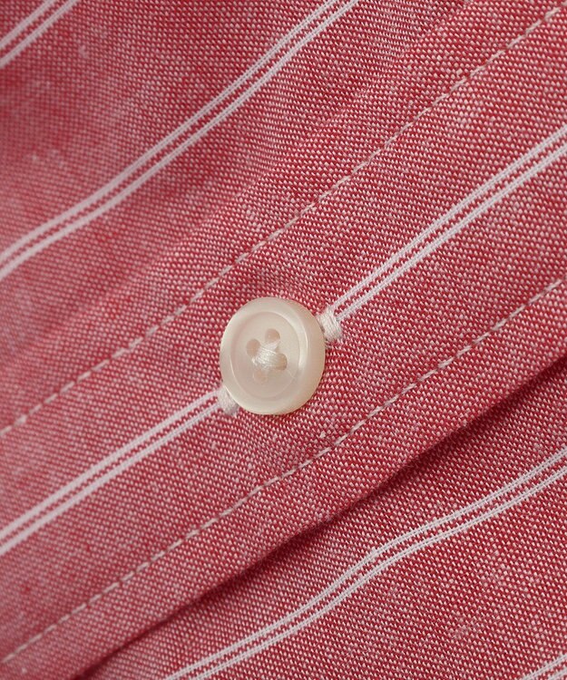 Green Parks 綿麻混シャツ Red