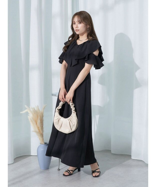 earth music&ecology ２ＷＡＹ　フリルスリーブワンピース Sax