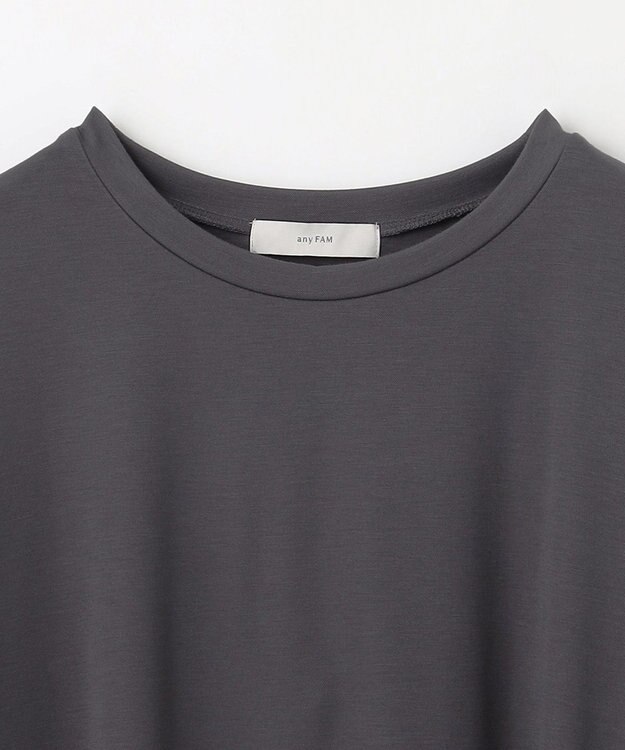 ANY ストレッチピケフリルTシャツ チャコール