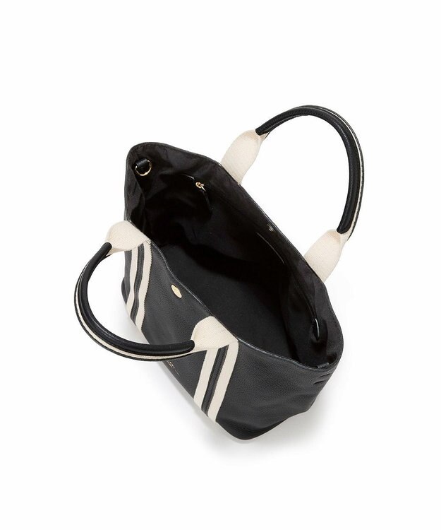 TOPKAPI 【TREASURE TOPKAPI】ソフトシュリンク テープコンビ ミニ トート バッグ ショルダーベルト付 ブラック