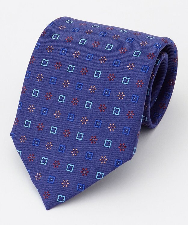 J.PRESS MEN コンビ小紋プリント ネクタイ ネイビー系5