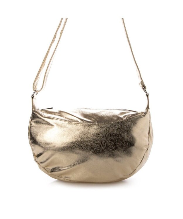 UNBILLION カシュカシュ cachecache / メタリックハーフムーンショルダー ゴールド