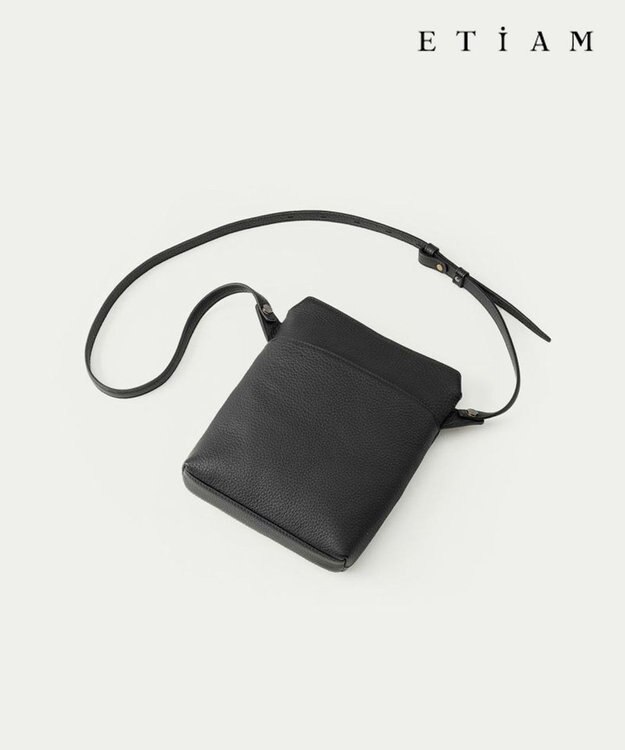 GOTAIRIKU 【ETIAM】シュリンク 縦型ショルダーバッグ《Grace》 ブラック系