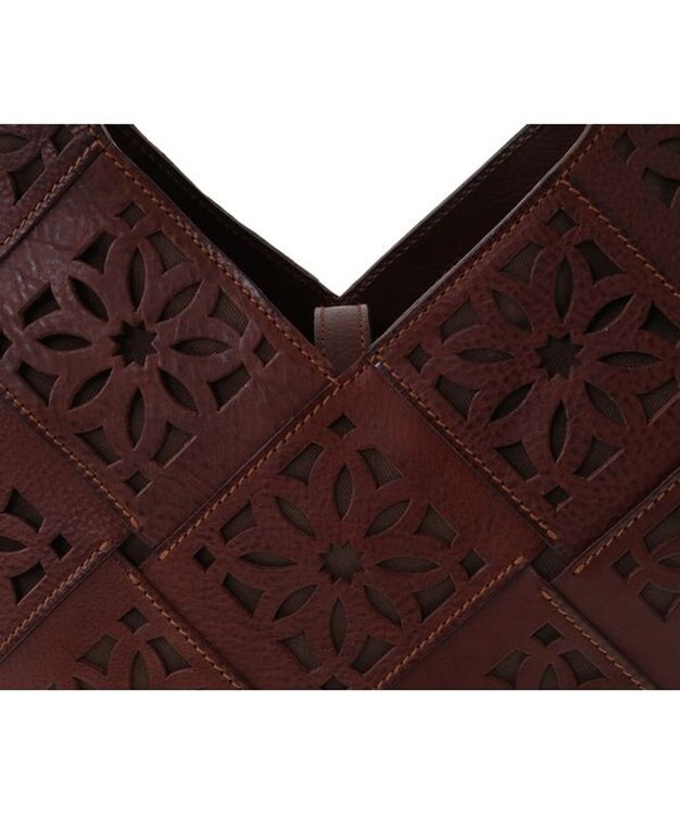 genten サステナブルカットワーク トートバッグ（大） ノウチャ