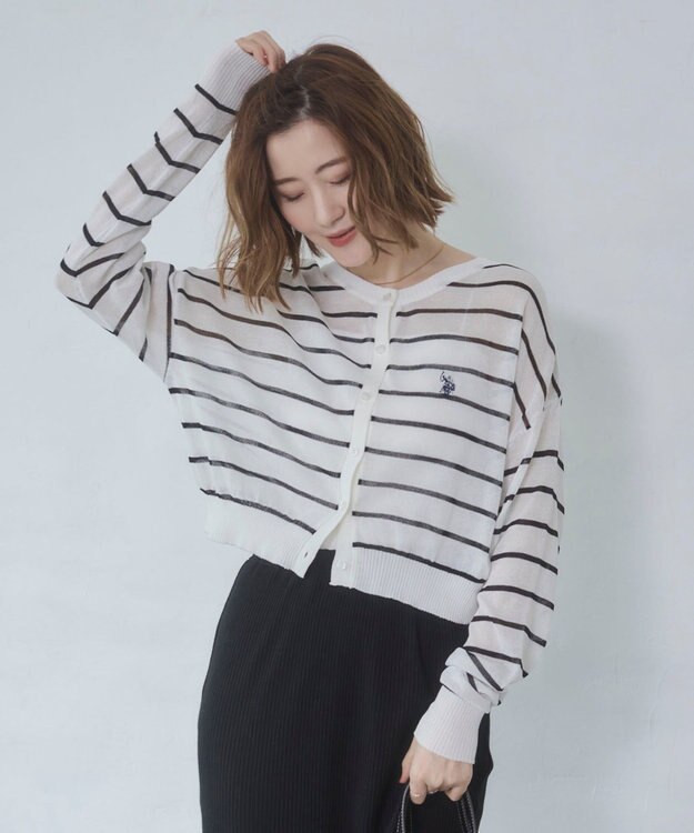 WEGO U.S. POLO ASSN.別注 シアーカーデ ホワイトボーダー