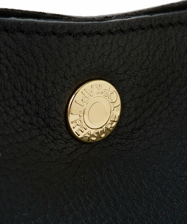 TOPKAPI 【TREASURE TOPKAPI】ソフトシュリンク テープコンビ ミニ トート バッグ ショルダーベルト付 ブラック