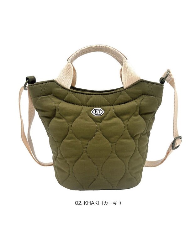 ROOTOTE 3632【軽量コンパクト】SN.べビール―.2way.ミリタリーキルト-A 02：カーキ
