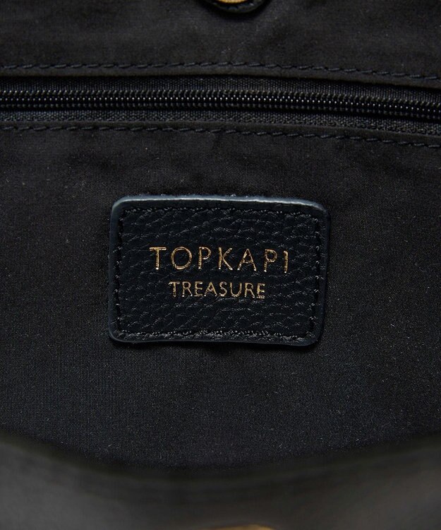 TOPKAPI 【TREASURE TOPKAPI】ソフトシュリンク テープコンビ ミニ トート バッグ ショルダーベルト付 ブラック