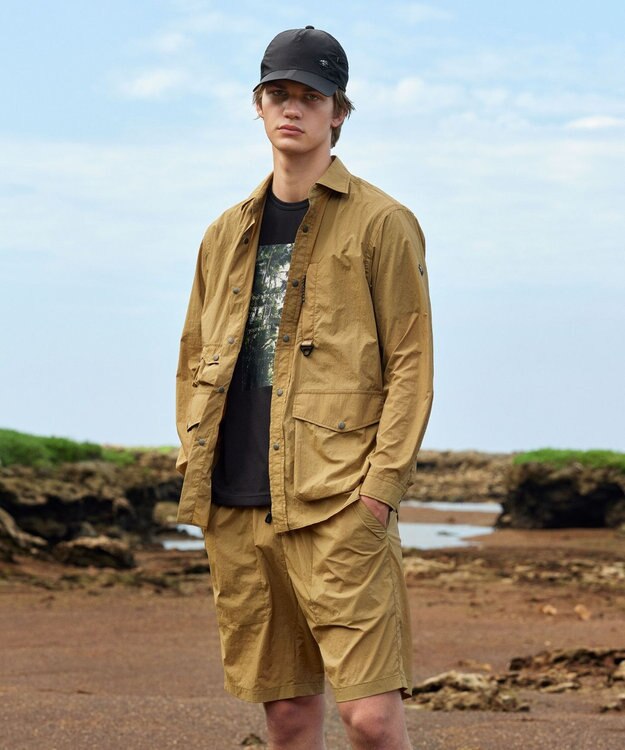 JOSEPH ABBOUD MOUNTAIN 【吸水速乾/消臭性】デオドライ天竺 フォトプリント Ｔシャツ ブラック系6