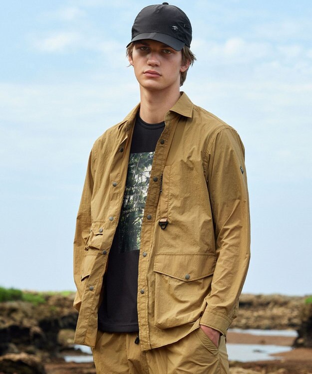 JOSEPH ABBOUD MOUNTAIN 【吸水速乾/消臭性】デオドライ天竺 フォトプリント Ｔシャツ ブラック系6