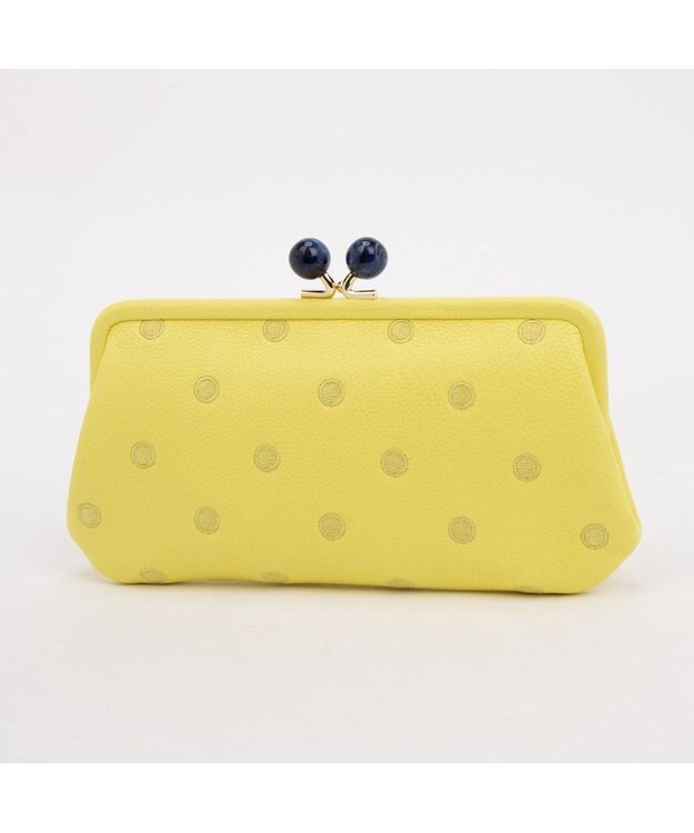 UNBILLION ペルケ perche / アクリル玉がま口長財布 ライトイエロードット