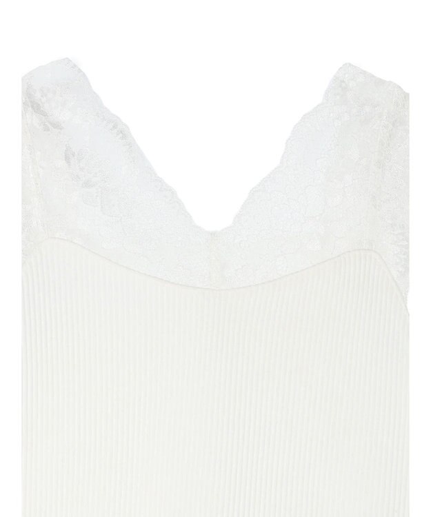 Green Parks レースタンクトップ Off White