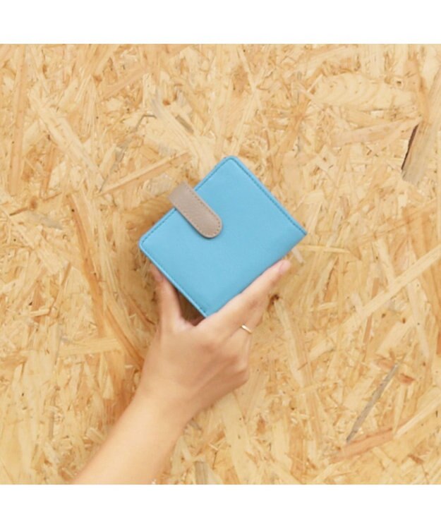 UNBILLION アトランタ ATLANTA / 牛革二つ折りカラーコンビウォレット ブルー