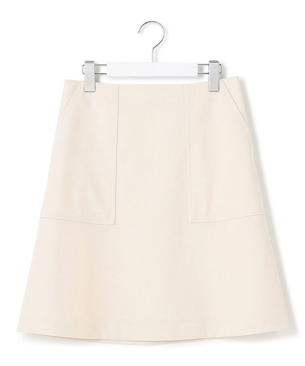 23区 L 【CLASSY.12月号掲載】】ポリエステルウールカルゼ ショート丈 スカート アイボリー系