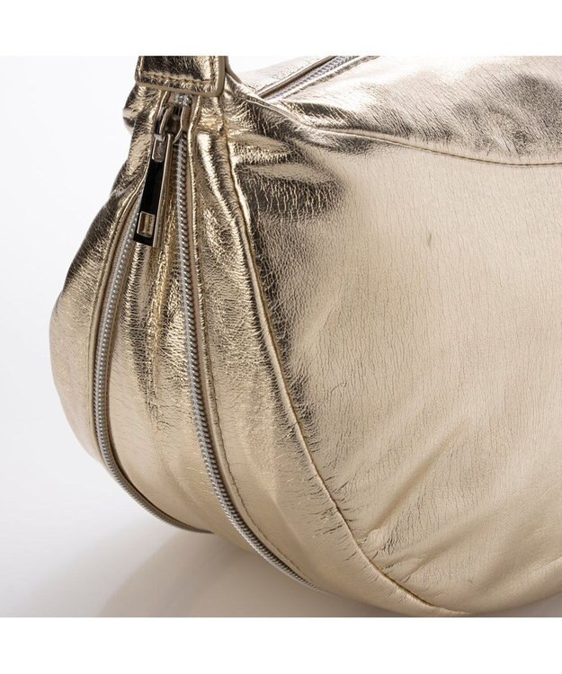 UNBILLION カシュカシュ cachecache / メタリックハーフムーンショルダー ゴールド