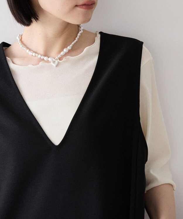 AMERICAN HOLIC Ｖネックコクーンワンピース Black