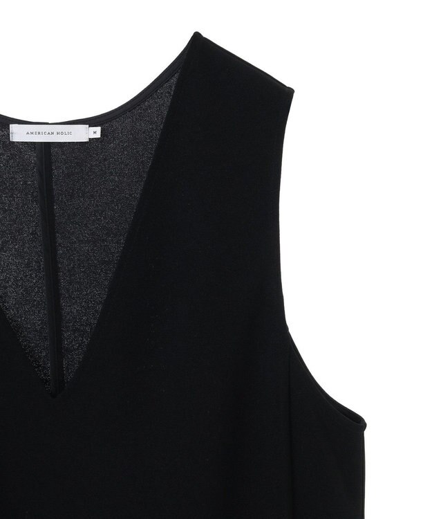 AMERICAN HOLIC Ｖネックコクーンワンピース Black