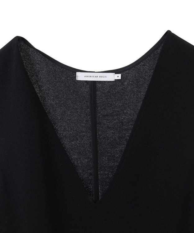 AMERICAN HOLIC Ｖネックコクーンワンピース Black