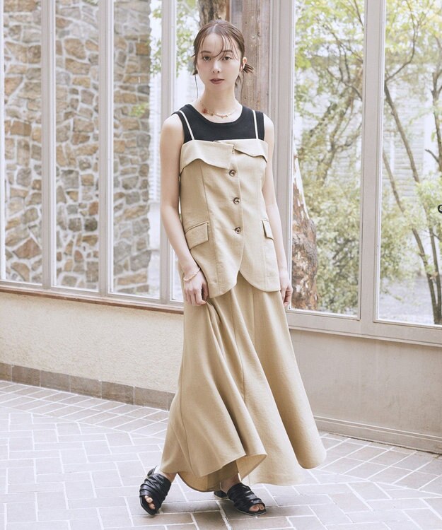 earth music&ecology パールＭＩＸチャームネックレス Gold