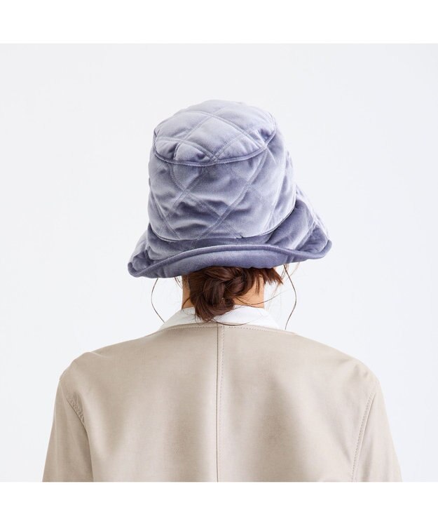 ATRENA 光電子糸キルティングバケハ ブルーグレー
