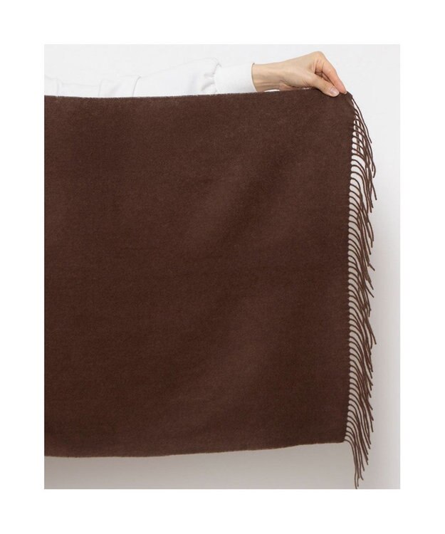 UNBILLION カシュネ cache nez / ウール無地ストール ブラウン