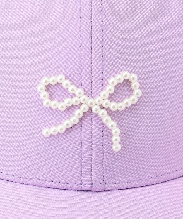 ANY KIDS 【日よけ付き】リボンキャップ ラベンダー