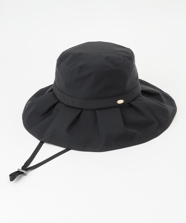 TOCCA 【UV99%以上カット・吸水速乾・抗菌防臭・洗える・サイズ調整可・強撥水】FRILL RAIN HAT レインハット ブラック系