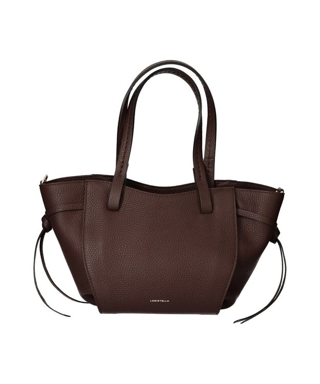 INTER-CHAUSSURES 【LORISTELLA】レザーミニトートバッグ ダークブラウン