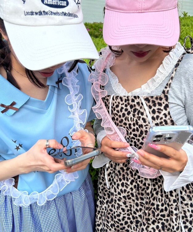 WEGO フリルストラップ ピンク