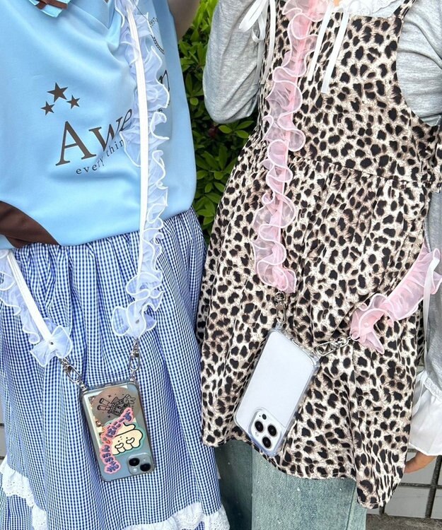 WEGO フリルストラップ ピンク